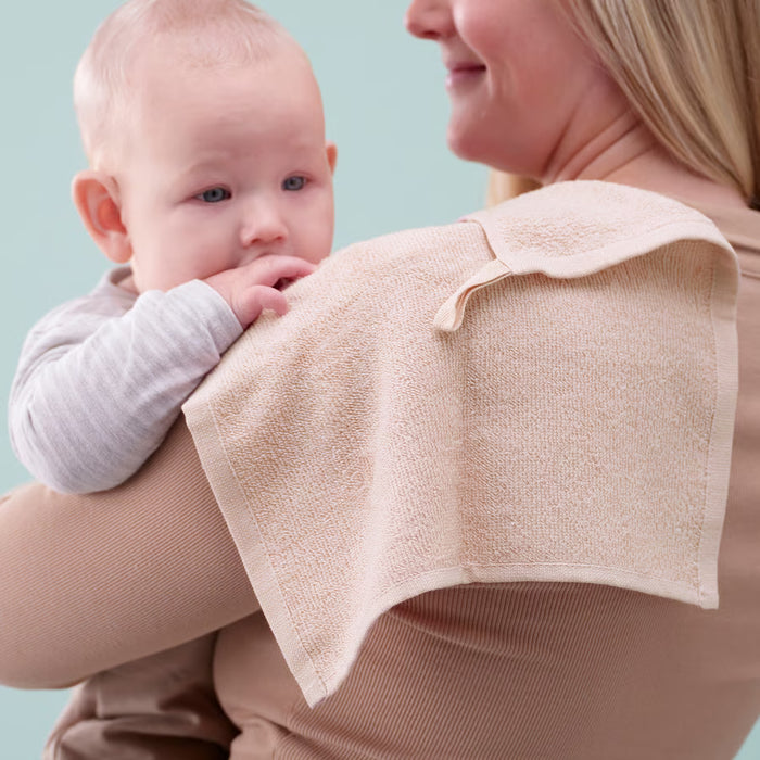  IKEA KRAMA baby washcloth in use during nappy change gentle cotton fabric detail