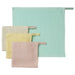 IKEA KRAMA multicolour baby washcloths pack of 4 soft organic cotton 30x30cm pastel shades flat lay #90640027