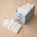 IKEA KRAMA white washcloths folded in retail box with coloured ribbon labels