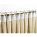 IKEA KRONILL white heading tape in use on curtain rod showing pleated folds and hanging loops
