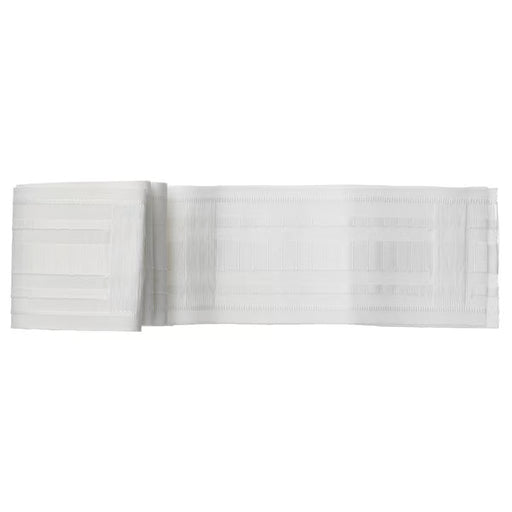 : IKEA KRONILL white heading tape 100% recycled polyester flat lay with hidden tabs for curtain hanging #10296954