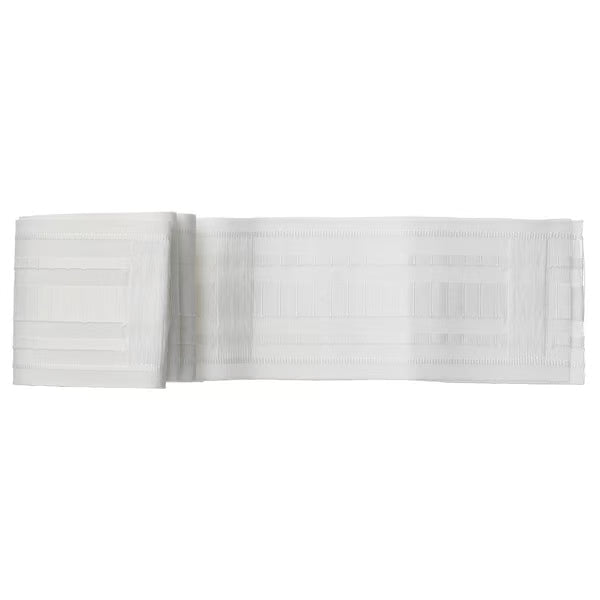 : IKEA KRONILL white heading tape 100% recycled polyester flat lay with hidden tabs for curtain hanging #10296954