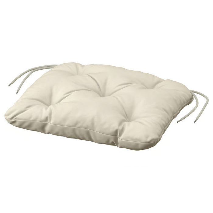  IKEA KUDDARNA outdoor chair cushion light grey-beige 36x32 cm with tie straps product view #80547223