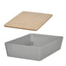 IKEA KUGGIS Box with lid in light grey, perfect for home organization. 90565301 50568622