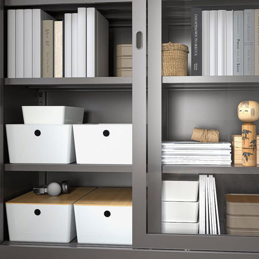 IKEA KUGGIS bamboo lid 26x35 cm covering a storage box
 30568618