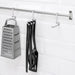 IKEA KUNGSFORS stainless steel hook on a KUNGSFORS rail holding multiple kitchen utensils

