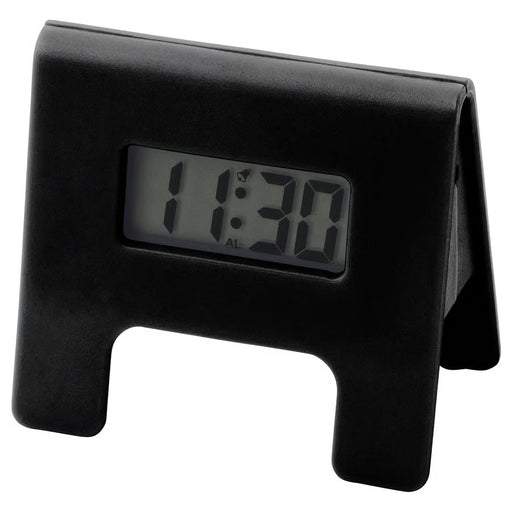 IKEA KUPONG black alarm clock front view on white background #50621813