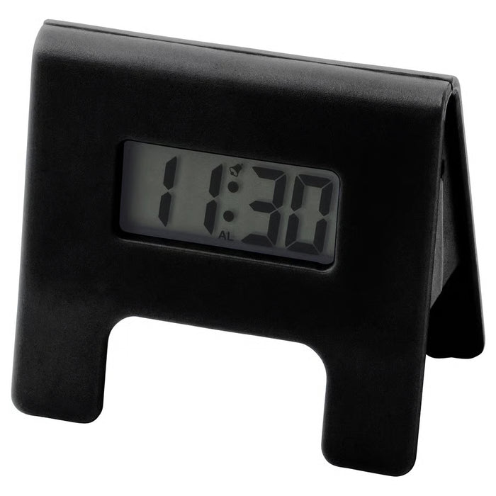 IKEA KUPONG black alarm clock front view on white background #50621813