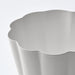 IKEA KVASTSPIREA off-white plant pot 9cm side angle showing scalloped rim and powder coat finish