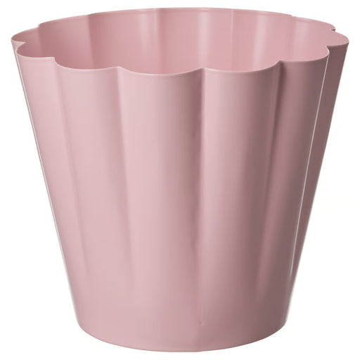 IKEA KVASTSPIREA pink steel plant pot 12cm with wave pattern indoor outdoor use #80619842