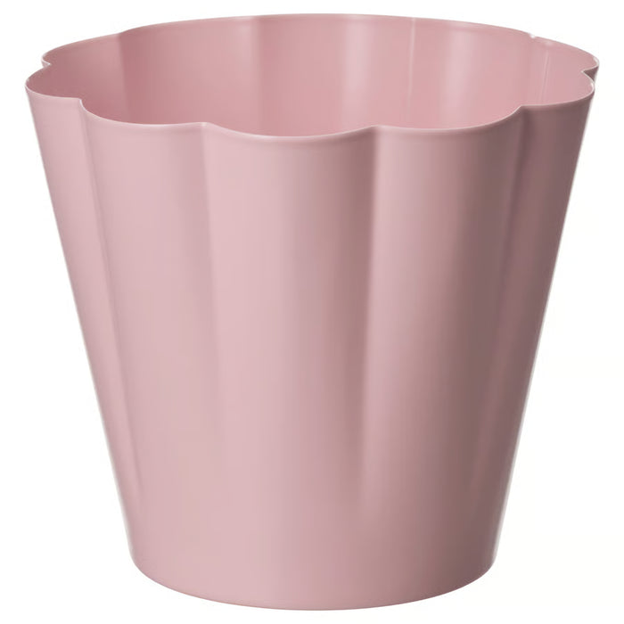  IKEA KVASTSPIREA pink steel plant pot 9cm with wave pattern indoor outdoor use #10619845