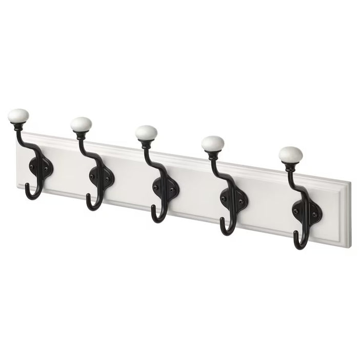 KEA LANDKRABBA 5-Hook Rack – White rack with five sturdy hooks for convenient storage in any room-40531839