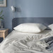 IKEA LAPPTÅTEL white bed pillow label visible laid flat clean background