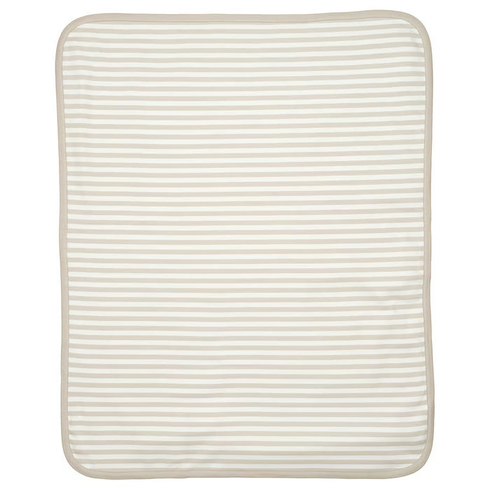  IKEA LEN blanket rolled compact showing travel-ready size fits in baby bag