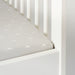  Close-up of IKEA LENAST cotton fabric soft dotted and moon print texture