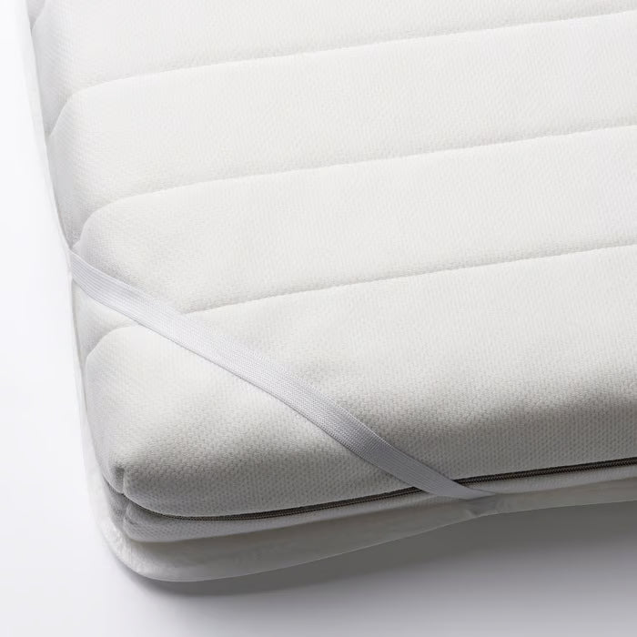  IKEA LENAST white mattress protector with elastic corner ribbons for snug fit on children's bed