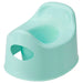 LILLA turquoise plastic potty chair for toddlers with splash guard and comfortable seat