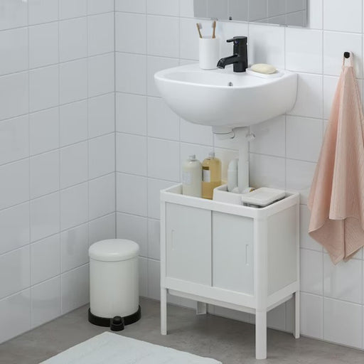 "IKEA bathroom vanity unit with integrated wash-basin"