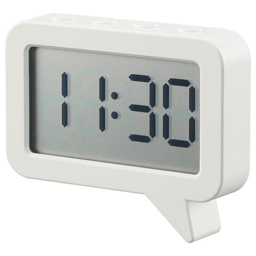 IKEA LJUNGPIPARE white digital clock timer speech bubble design front view 8x7 cm #60620460