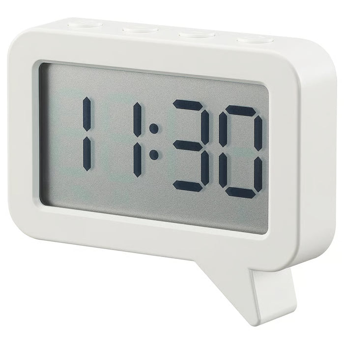 IKEA LJUNGPIPARE white digital clock timer speech bubble design front view 8x7 cm #60620460