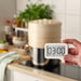 IKEA LJUNGPIPARE white clock timer angled view showing slim profile and depth