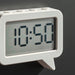 IKEA LJUNGPIPARE white digital clock displaying time 18:50 in large easy-to-read digits
