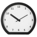 IKEA LÖVGRODA black round clock white dial black hands front view minimalist design #30620447