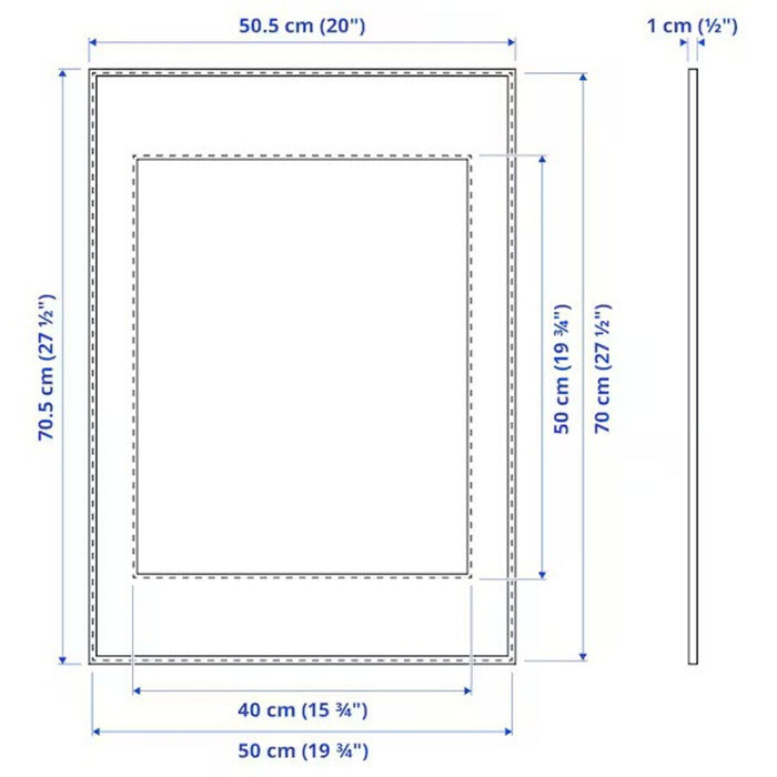 IKEA LOMVIKEN Frame, black, 50x70 cm (19 ¾x27 ½ ")