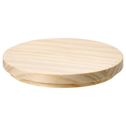 IKEA LOTSFÅGEL round pine wood lid for scented candle, 8 cm, product view #90645529