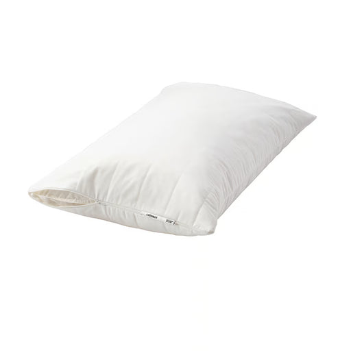 IKEA LUDDROS white pillow protector 50x80cm smooth fabric front view #90461681