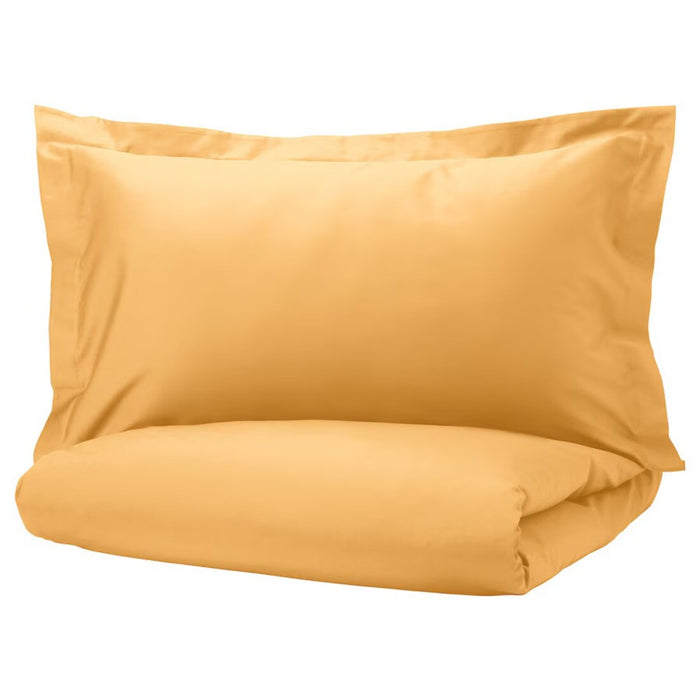 IKEA LUKTJASMIN yellow duvet cover, 150x200 cm, soft and stylish bedding-00541135