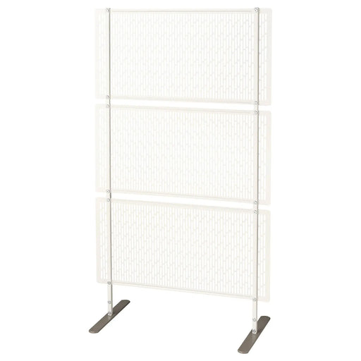 IKEA LUNGÖN off-white freestanding privacy screen 140x80 cm outdoors on terrace #40515511