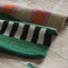 IKEA MÄVINN jute rug close-up texture green black white multicoloured wool stripes