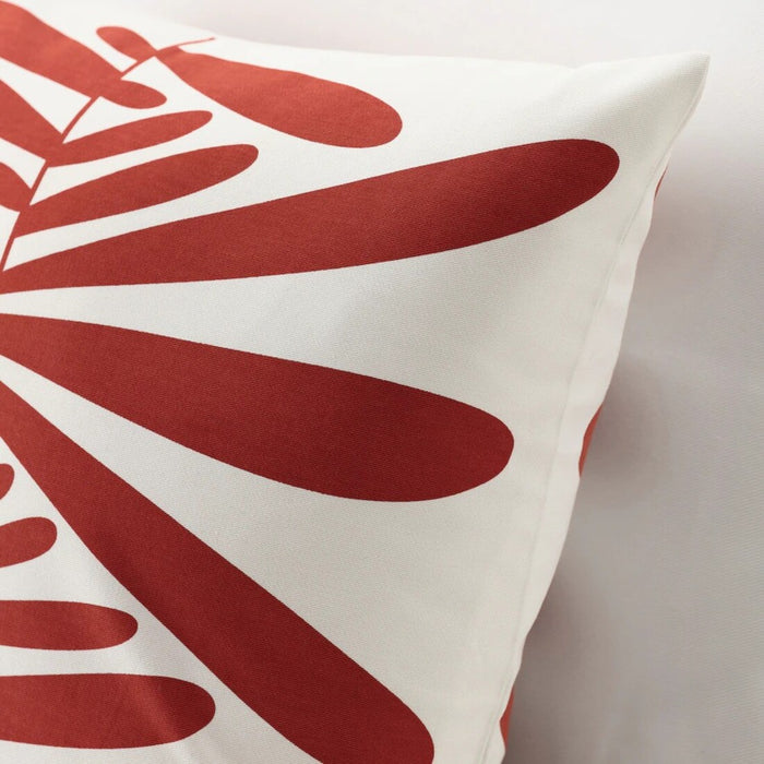 Decorative IKEA MAJSMOTT Cushion Cover featuring an off-white and red pattern, 50x50 cm 70563440