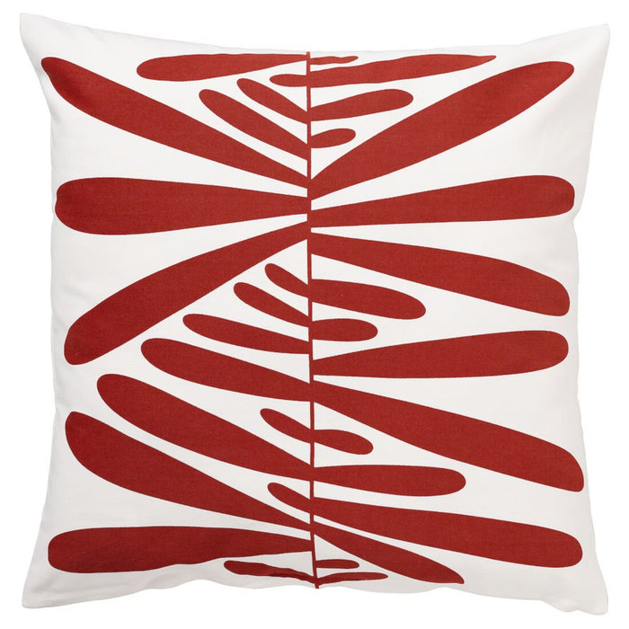 IKEA MAJSMOTT Cushion Cover in off-white with red accents, 50x50 cm (20x20 inches) 70563440