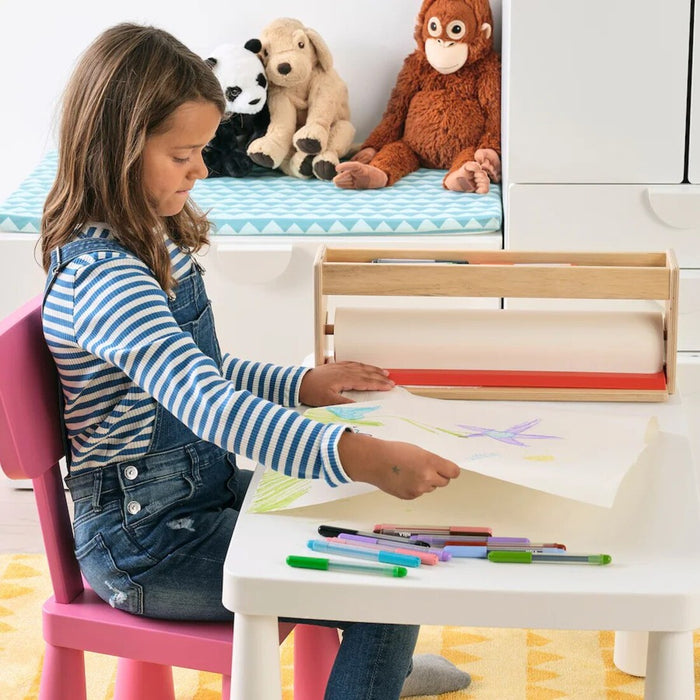 IKEA  MÅLA Drawing paper roll 30 m with MÅLA Paper roll holder with storage and  MÅLA scissor, Green