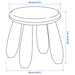 IKEA MAMMUT children's stool measurement diagram showing seat height 30cm width 35cm seat diameter 30cm