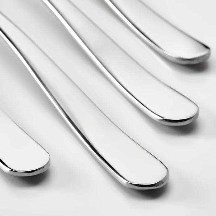 IKEA MARTORP stainless steel spoons close-up showing polished finish and light reflection