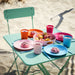 IKEA MARULK 21-piece picnic set pink/blue for 4 people with plates, mugs and cutlery #00617390