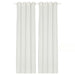IKEA MATILDA white sheer curtains close-up showing eyelet top and fabric texture