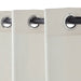 IKEA MERETE white curtains with eyelet heading on curtain rod, light-blocking and privacy view
