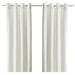 IKEA MERETE white room darkening eyelet curtains 145x250 cm hanging straight in a bright room #70172205