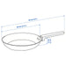 Measurement diagram of IKEA MIDDAGSMAT frying pan showing diameter, height and handle length