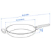 Measurement illustration showing dimensions of IKEA MIDDAGSMAT frying pan