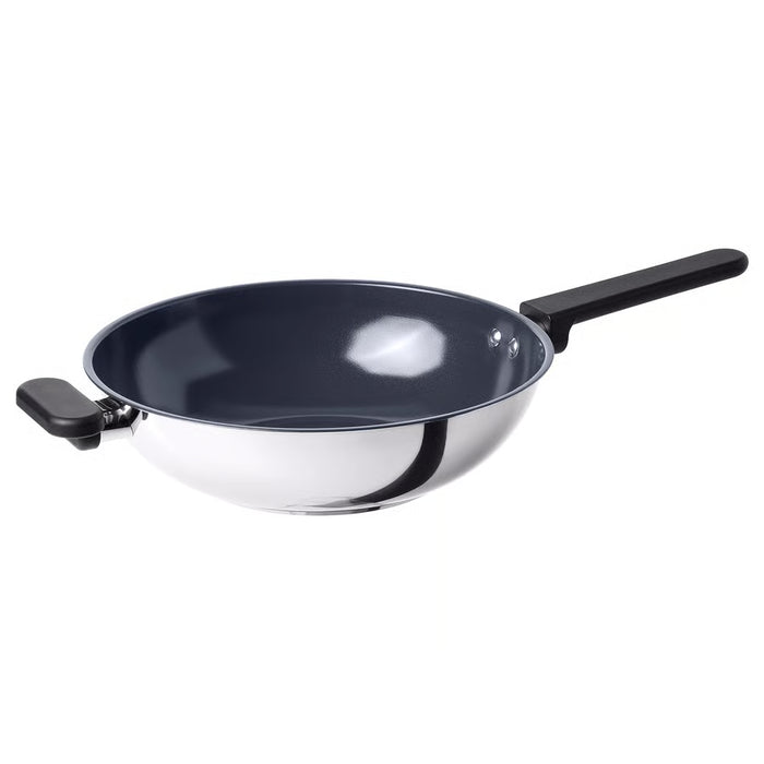 IKEA MIDDAGSMAT Wok, non-stick coating/stainless steel, 28 cm (11 ")