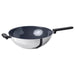 IKEA MIDDAGSMAT stainless steel wok with non-stick coating and long black handle #30545226