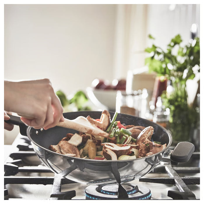 IKEA MIDDAGSMAT Wok, non-stick coating/stainless steel, 28 cm (11 ")