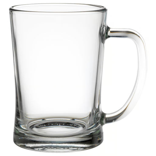 IKEA MJÖD beer tankard clear glass with handle front view classic design #40179604