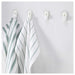 IKEA GLÖMSTA hooks mounted in bathroom organising towels and accessories on tiled wall