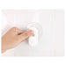 IKEA GLÖMSTA pack of 4 white hooks arranged showing full set contents